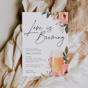 Beer Love is Brewing Bridal Shower Invitation