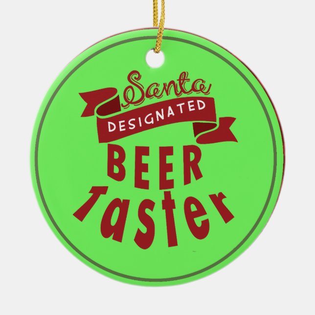 Beer Lover Christmas Ornament - Personalised (Front)