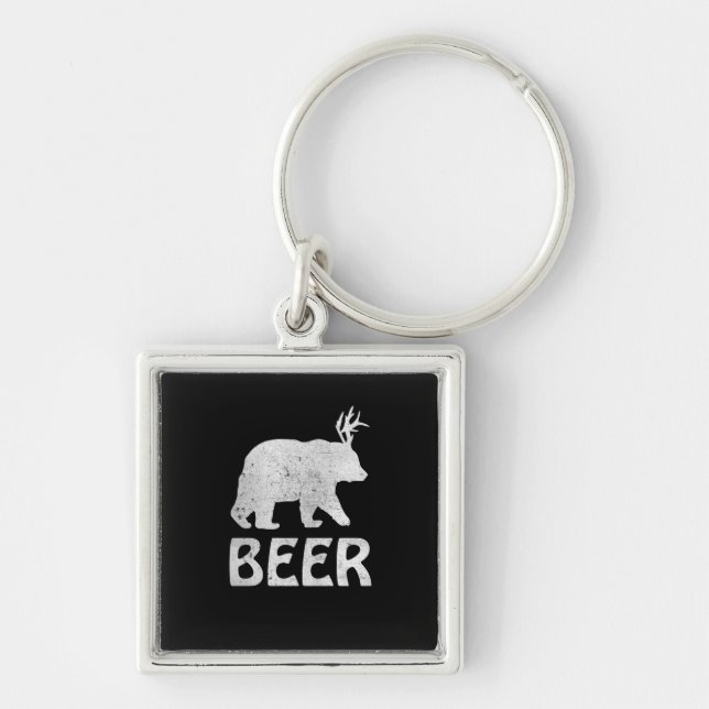Beer Lover | Giraffe Beer Lover Key Ring (Front)
