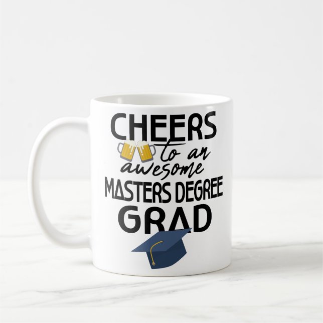 Beer Lover Graduation Coffee Mug Masters Degree (Left)
