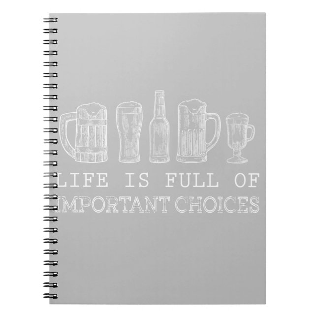 Beer Lover | Important Choices Beer Notebook (Front)