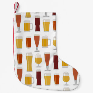 Beer Lover Print Small Christmas Stocking