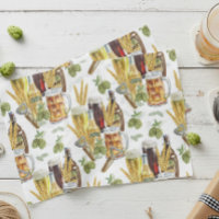 Beer Lover Watercolor Pattern