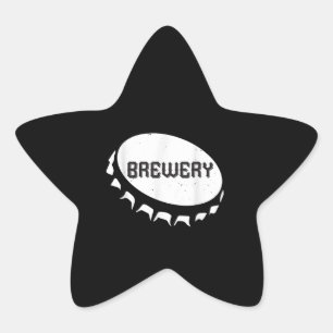 Beer Lovers   Brewery Beer Bottle Cap Star Sticker