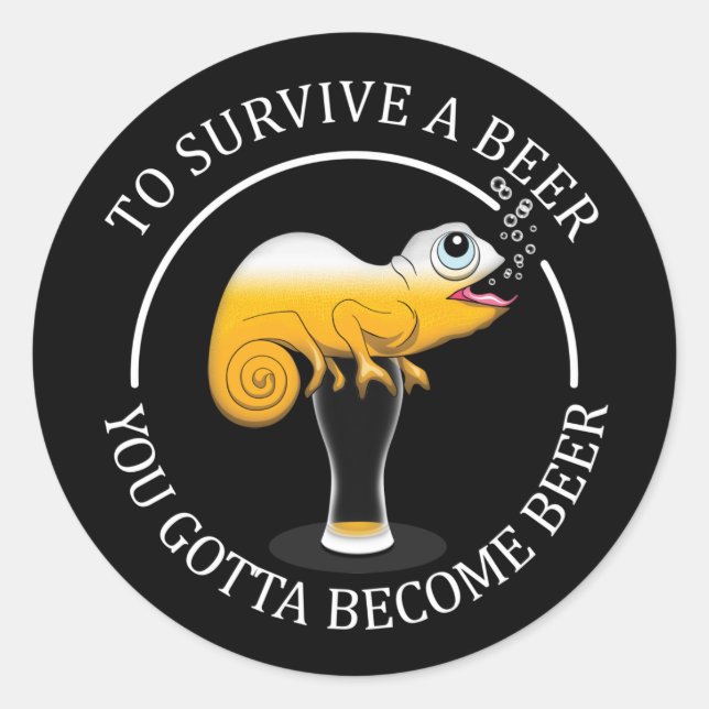 Beer Lover's Funny Quote - Beer Classic Round Sticker (Front)