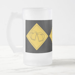 Beer Lovers Sign Frosted Glass Beer Mug