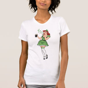 Beer Loving Irish Pin Up T-Shirt