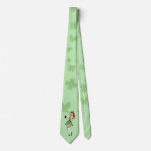 Beer Loving Irish Pin Up Tie