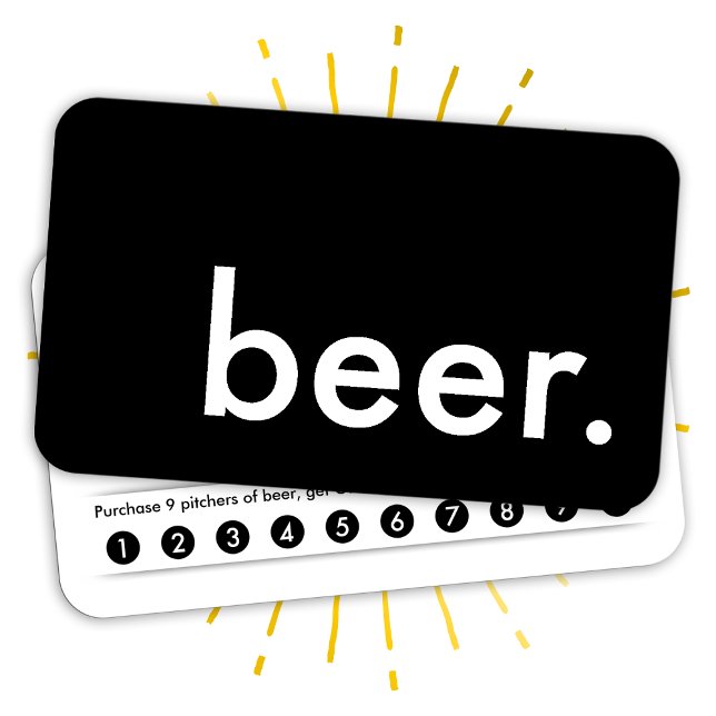 beer. loyalty punch card (Creator Uploaded)