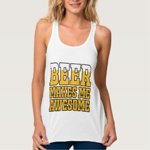 Beer makes me awesome singlet
