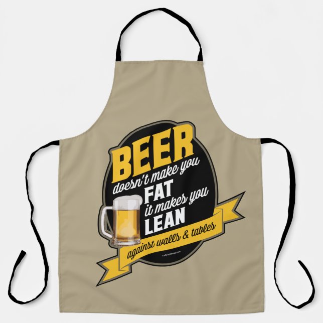 Beer Makes You Lean Apron (Front)