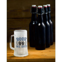 Beer Me Bro Frosted Beer Mug