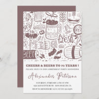 Beer Men Vintage Rustic Drinks 72nd birthday