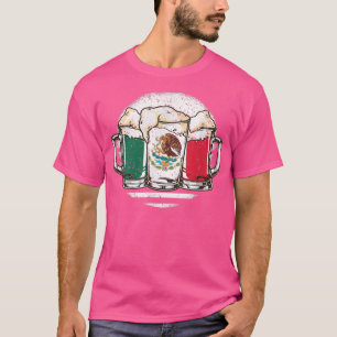 Beer Mexican Flag Cinco De Mayo Mexico Drinking Lo T-Shirt