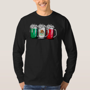 Beer Mexican Flag Cinco De Mayo Women Mexico T-Shirt