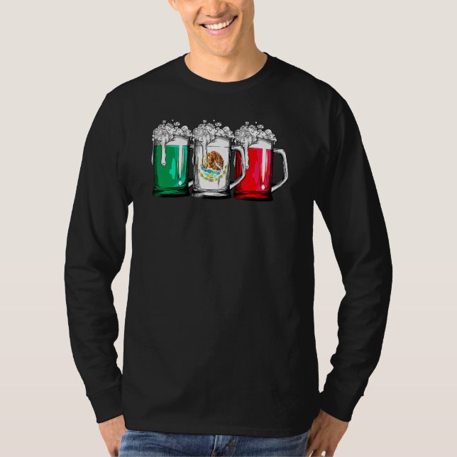 Beer Mexican Flag Cinco De Mayo Women Mexico T-Shirt (Front)