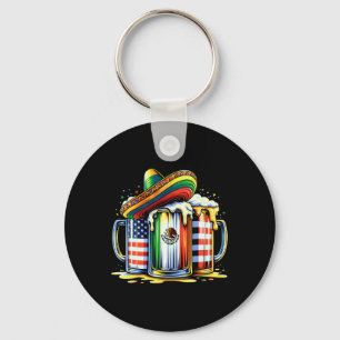 Beer Mexican Usa Flag Cinco De Mayo Drinking Party Key Ring