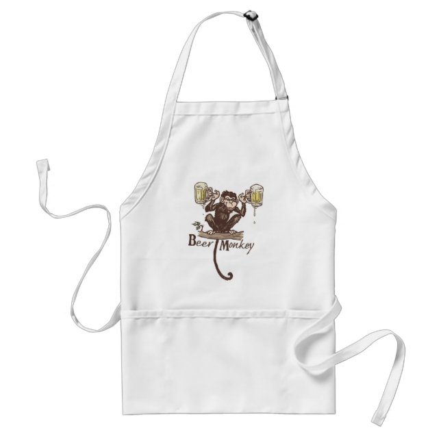 Beer Monkey by Mudge Studios Standard Apron (Front)