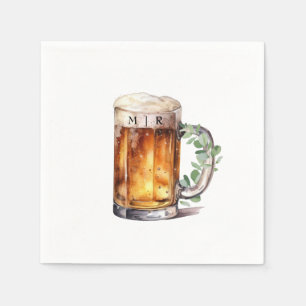 Beer Monogram Party Napkin
