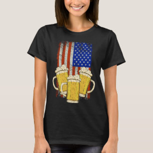 Beer Mug American Flag Craft Beer Beer Brewer T-Shirt