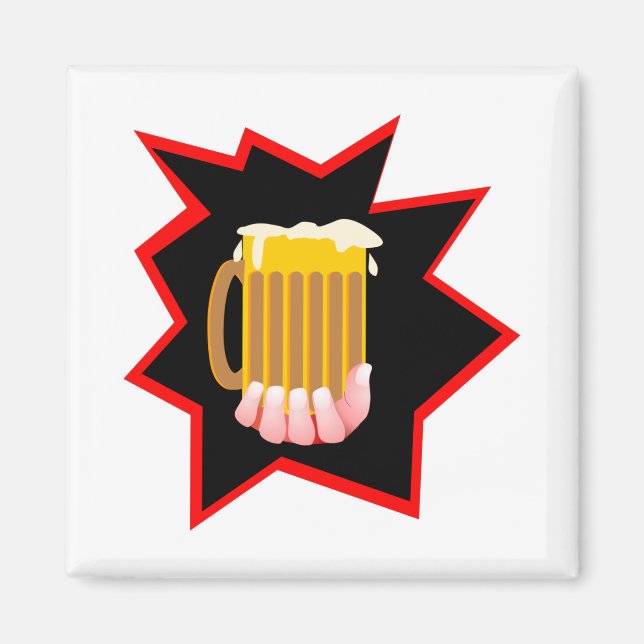 Beer Mug Burst Magnet (Front)