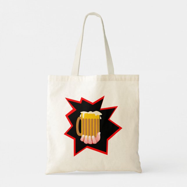 Beer Mug Burst Tote Bag (Back)