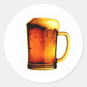 Beer Mug Classic Round Sticker