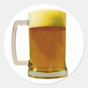 Beer Mug Classic Round Sticker