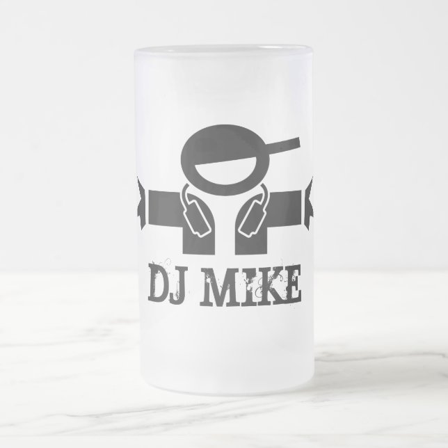 Beer mug for Deejays | Customisable DJ name (Center)