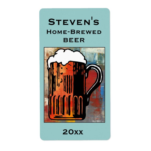 Beer Mug Home-Brew Label (Front)