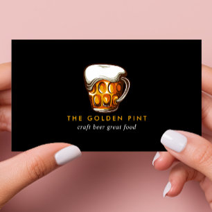 Beer Mug Logo Brewery Bar Business Card