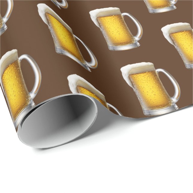 Beer Mug On Brown Wrapping Paper (Roll Corner)
