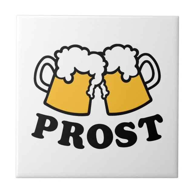Beer mug Prost Cheers Tile (Front)