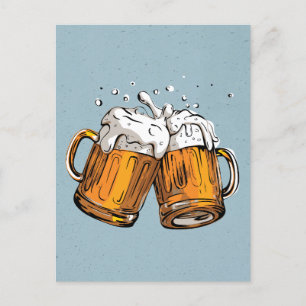 Beer Mug Retro  Postcard