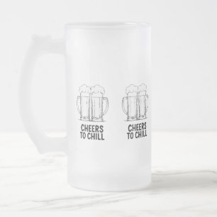 Beer Mugs Clinking Design