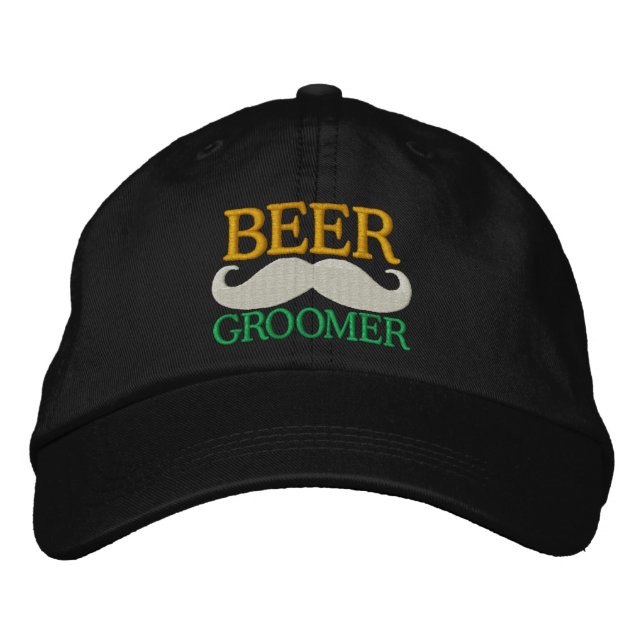 BEER MUSTACHE GROOMER EMBROIDERED HAT (Front)