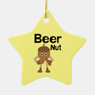 Beer Nut Text Ceramic Tree Decoration