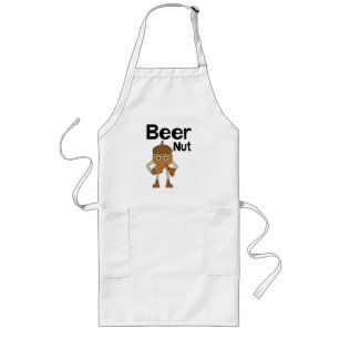 Beer Nut Text Long Apron