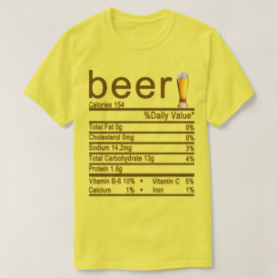 beer Nutrition Facts label T-Shirt