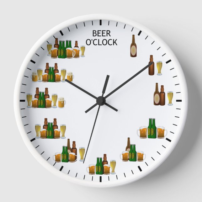 Beer O'clock Funny Beer Lovers Clock (Front)