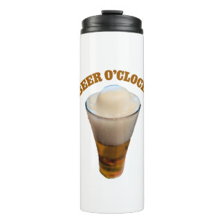 Beer O'Clock Funny Drinking Humor Thermal Tumbler