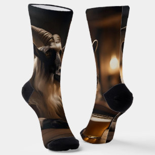 Beer Oclock Goat, Crew Socks