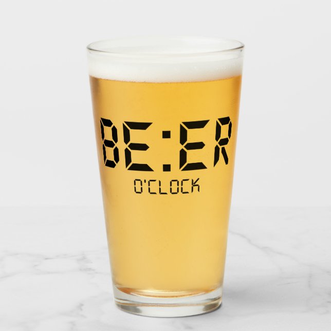 Beer O'Clock Octoberfest Glass (Front Filled)