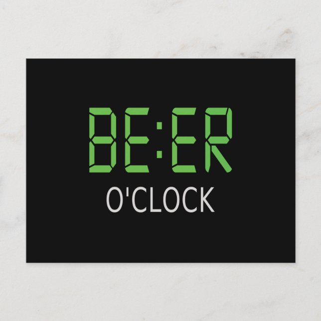 Beer o'clock postcard (Front)