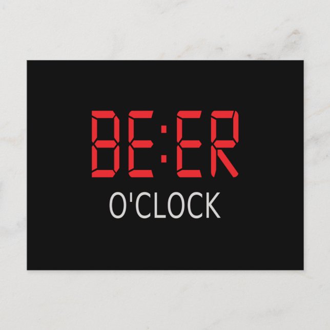 Beer o'clock postcard (Front)