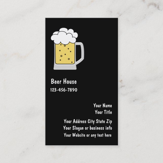 Beer Or Brewery Business Cards (Front)