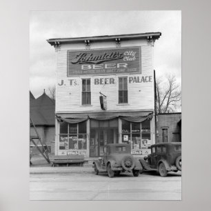 Beer Palace Tavern, 1940. Vintage Photo Poster