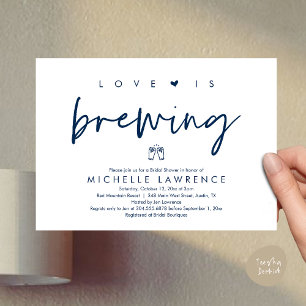 Beer Party Bridal Shower, Love is brewing Invitation