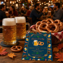 Beer Party Invitation Festive Bavarian