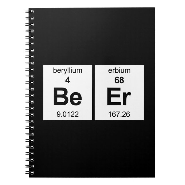 BeEr Periodic Table Spiral Notebook (Front)